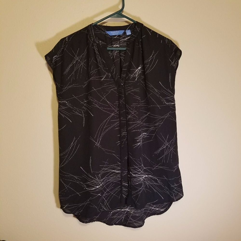 Vera Wang polyester black top.